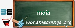 WordMeaning blackboard for maia